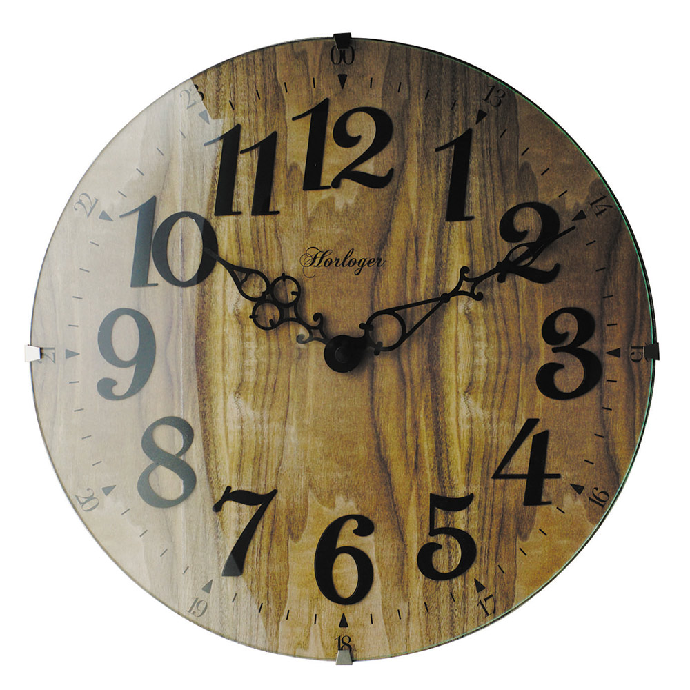 Letra - 日暖系靜音掛鐘(棕)