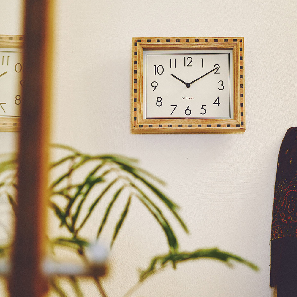 Dunaff - 實木拼花靜音掛鐘