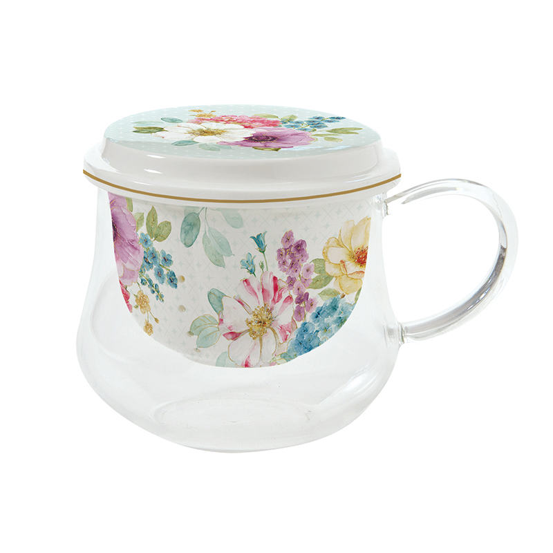 【義大利Easy life】鄉村花束-陶瓷泡茶杯275ML